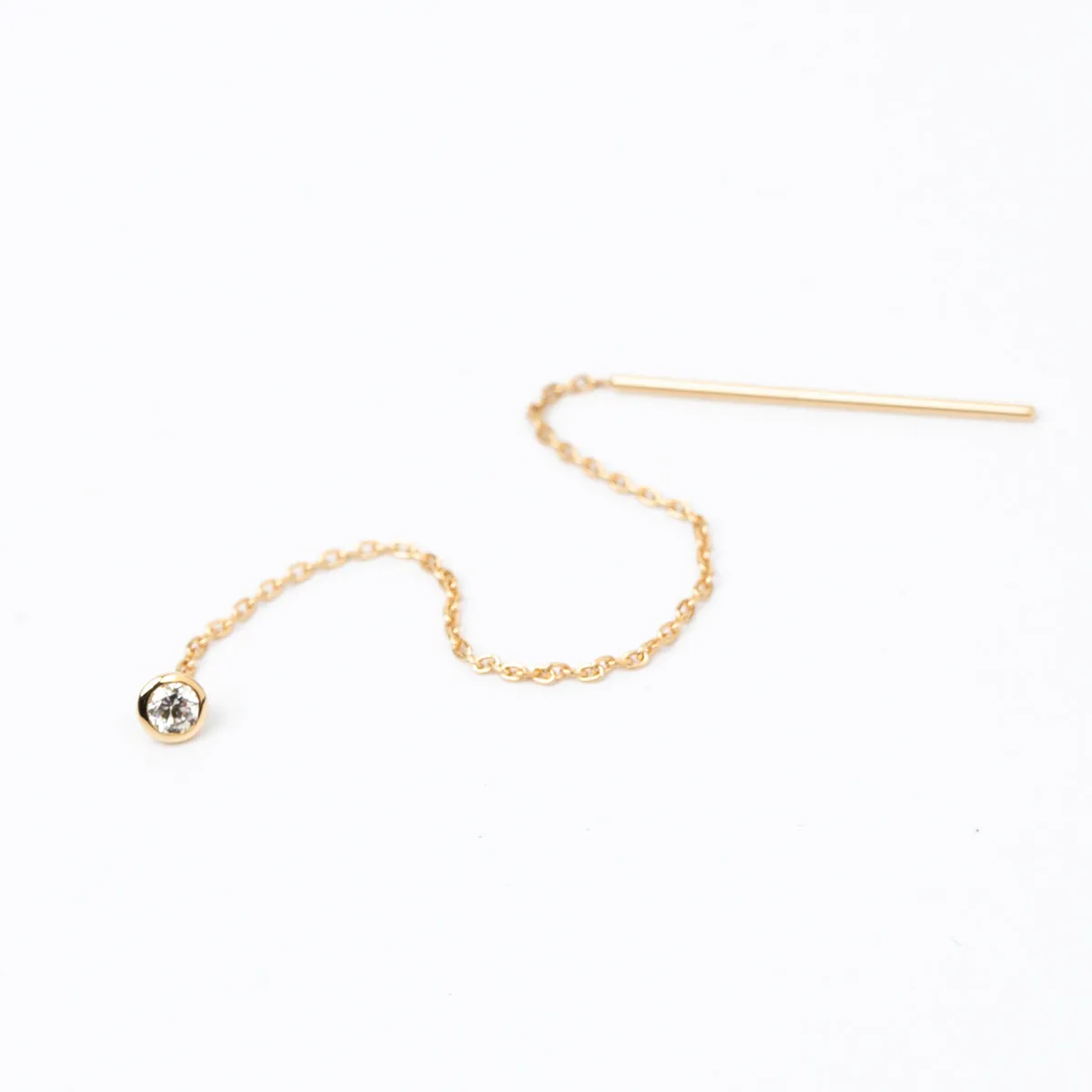18k MANHATTAN Diamond Chain Earring Large size