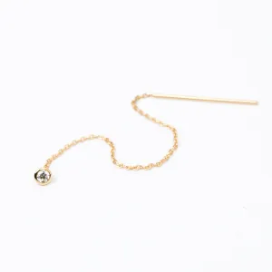 18k MANHATTAN Diamond Chain Earring Large size
