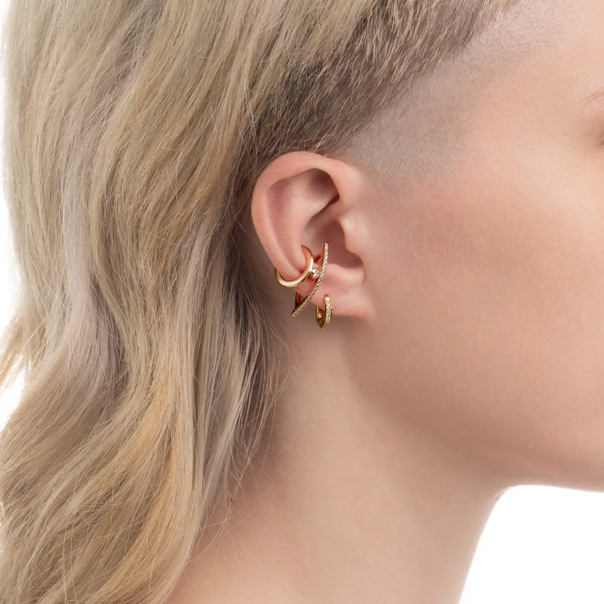 18K MANHATTAN Octagon Diamond Earring