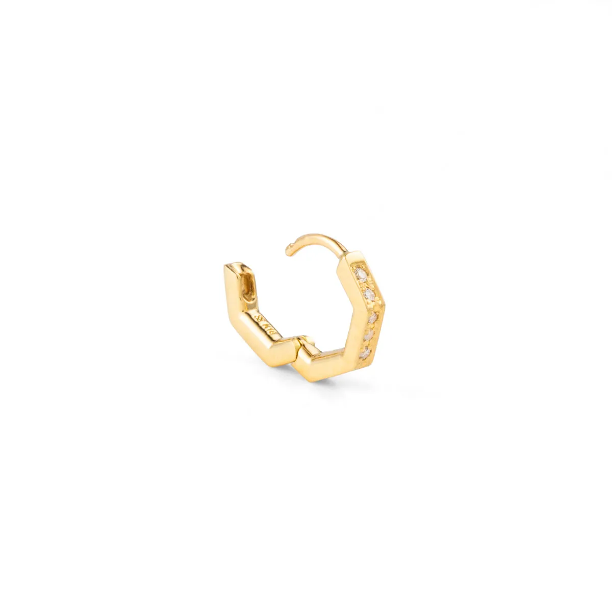 18K MANHATTAN Octagon Diamond Earring