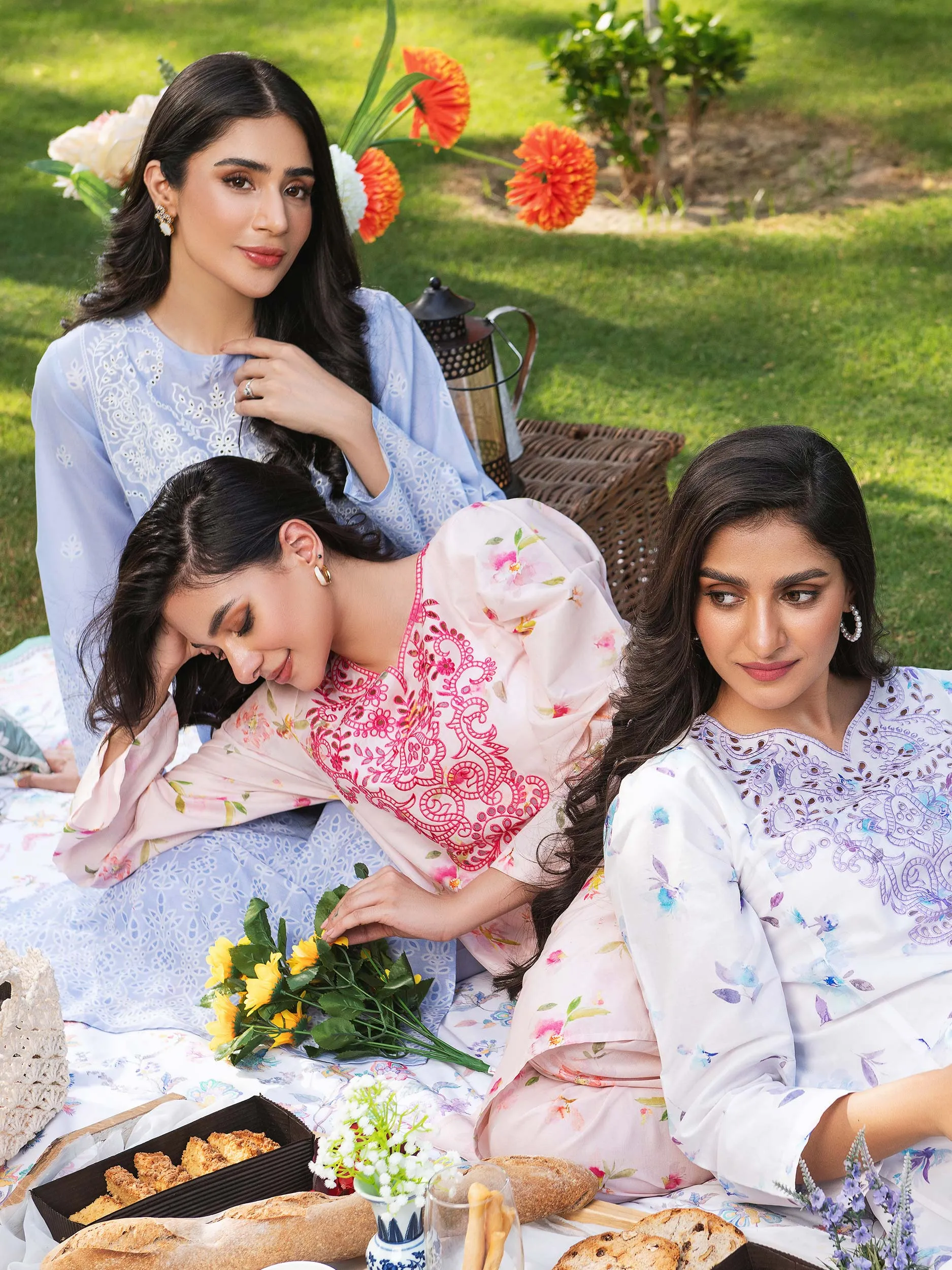 2 Piece Cambric Suit-Embroidered (Unstitched) | Lime Light Women Eid Collection 2023