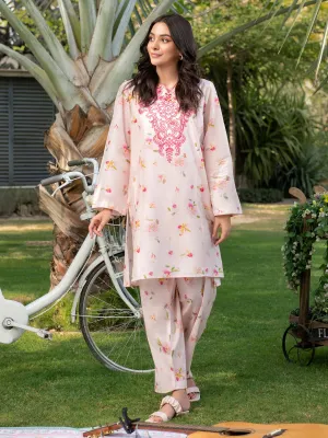 2 Piece Cambric Suit-Embroidered (Unstitched) | Lime Light Women Eid Collection 2023