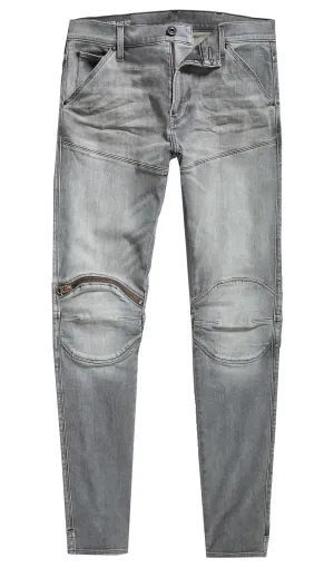 5620 3D Zip Knee Skinny - Sun Faded Glacier Grey