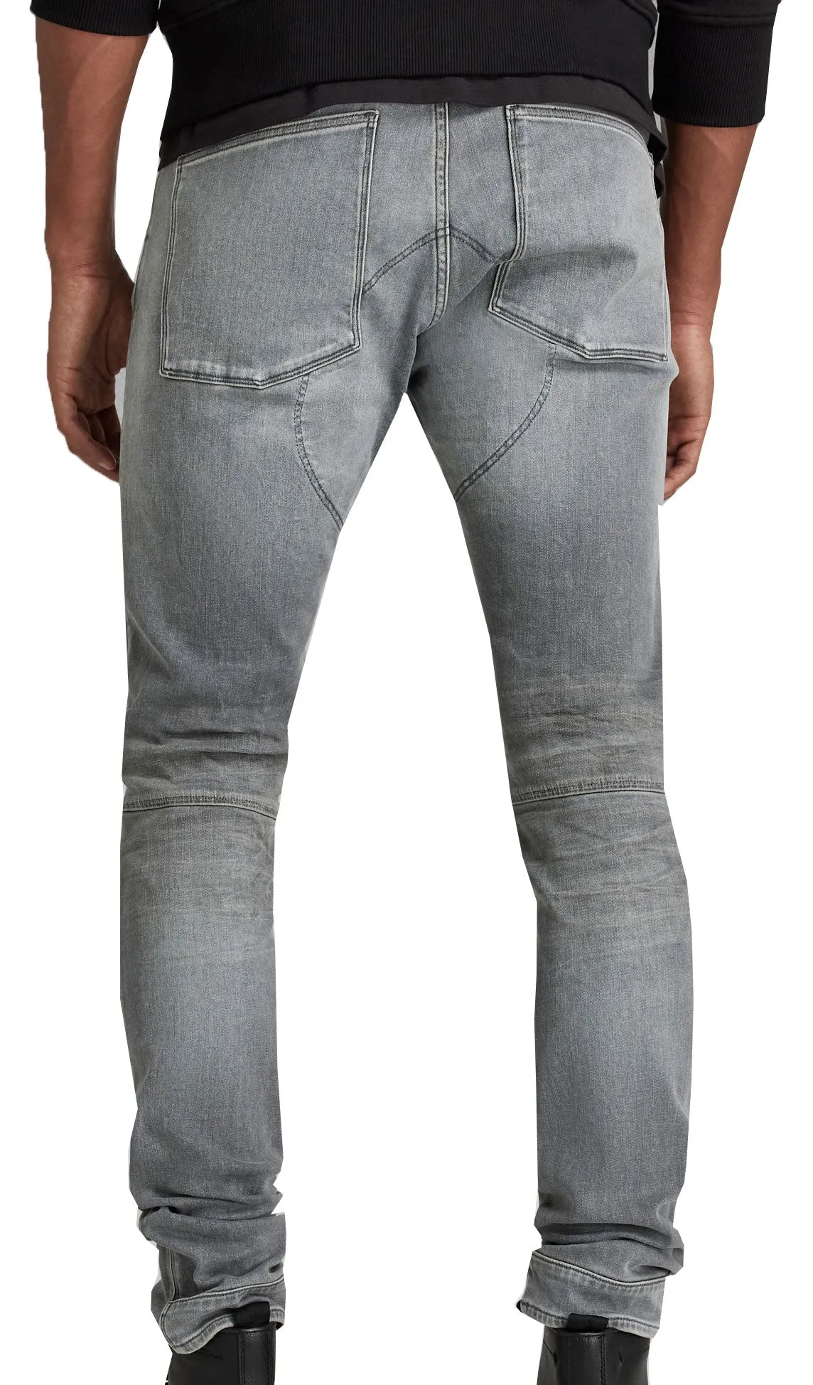 5620 3D Zip Knee Skinny - Sun Faded Glacier Grey