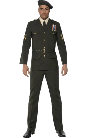 Adult Mens Wartime Officer Costume