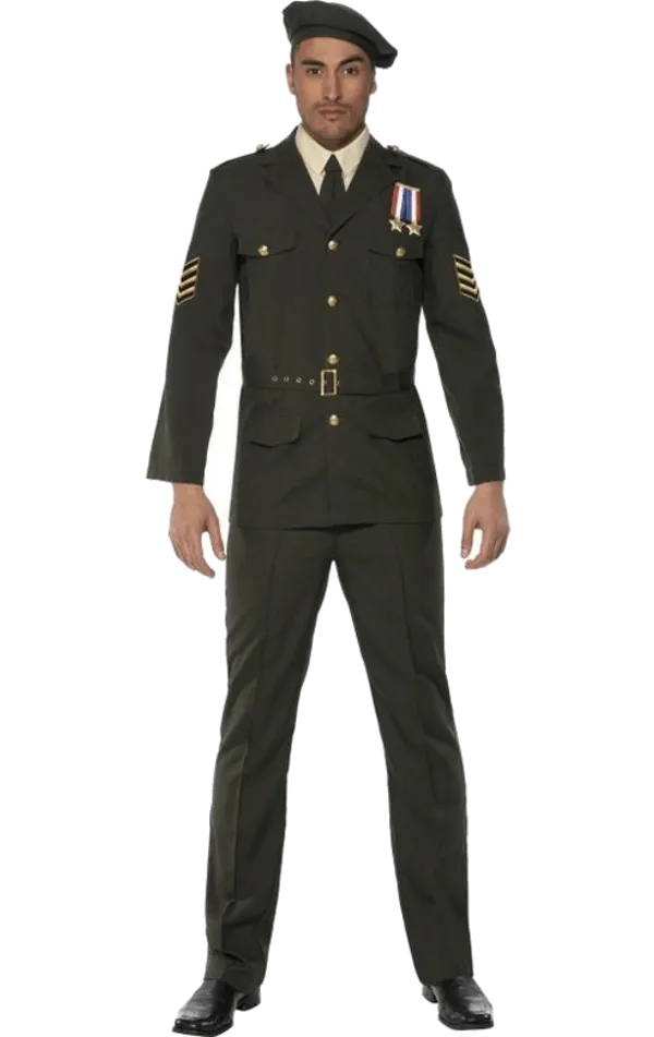 Adult Mens Wartime Officer Costume