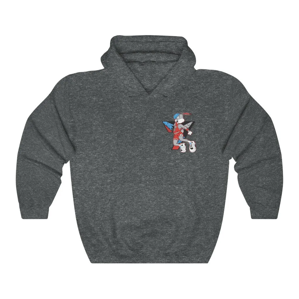 Air Bugs Bunny Unisex Hooded Sweatshirt, Custom Hooded sweatshirt, Graphic hooded sweatshirt, Bugs Bunny hooded sweatshirt