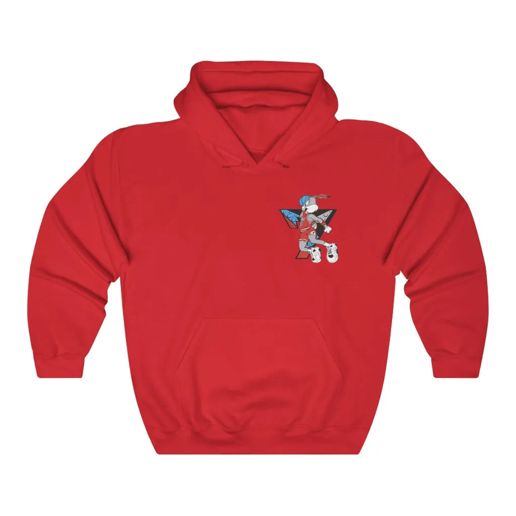 Air Bugs Bunny Unisex Hooded Sweatshirt, Custom Hooded sweatshirt, Graphic hooded sweatshirt, Bugs Bunny hooded sweatshirt