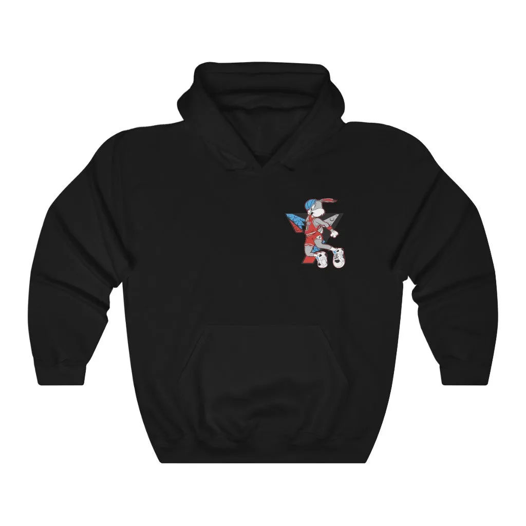 Air Bugs Bunny Unisex Hooded Sweatshirt, Custom Hooded sweatshirt, Graphic hooded sweatshirt, Bugs Bunny hooded sweatshirt