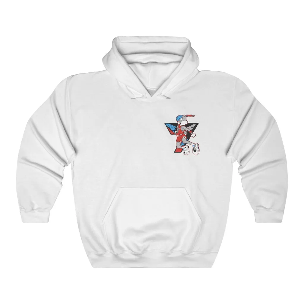 Air Bugs Bunny Unisex Hooded Sweatshirt, Custom Hooded sweatshirt, Graphic hooded sweatshirt, Bugs Bunny hooded sweatshirt