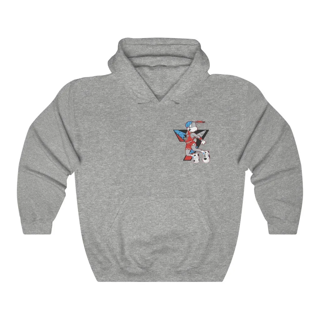 Air Bugs Bunny Unisex Hooded Sweatshirt, Custom Hooded sweatshirt, Graphic hooded sweatshirt, Bugs Bunny hooded sweatshirt