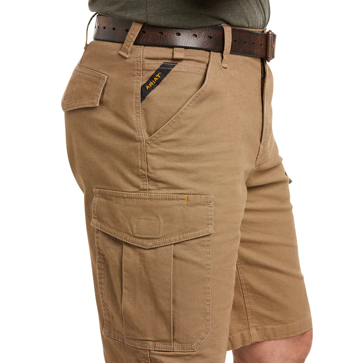 Ariat Rebar DuraStretch Made Tough Cargo Shorts Khaki