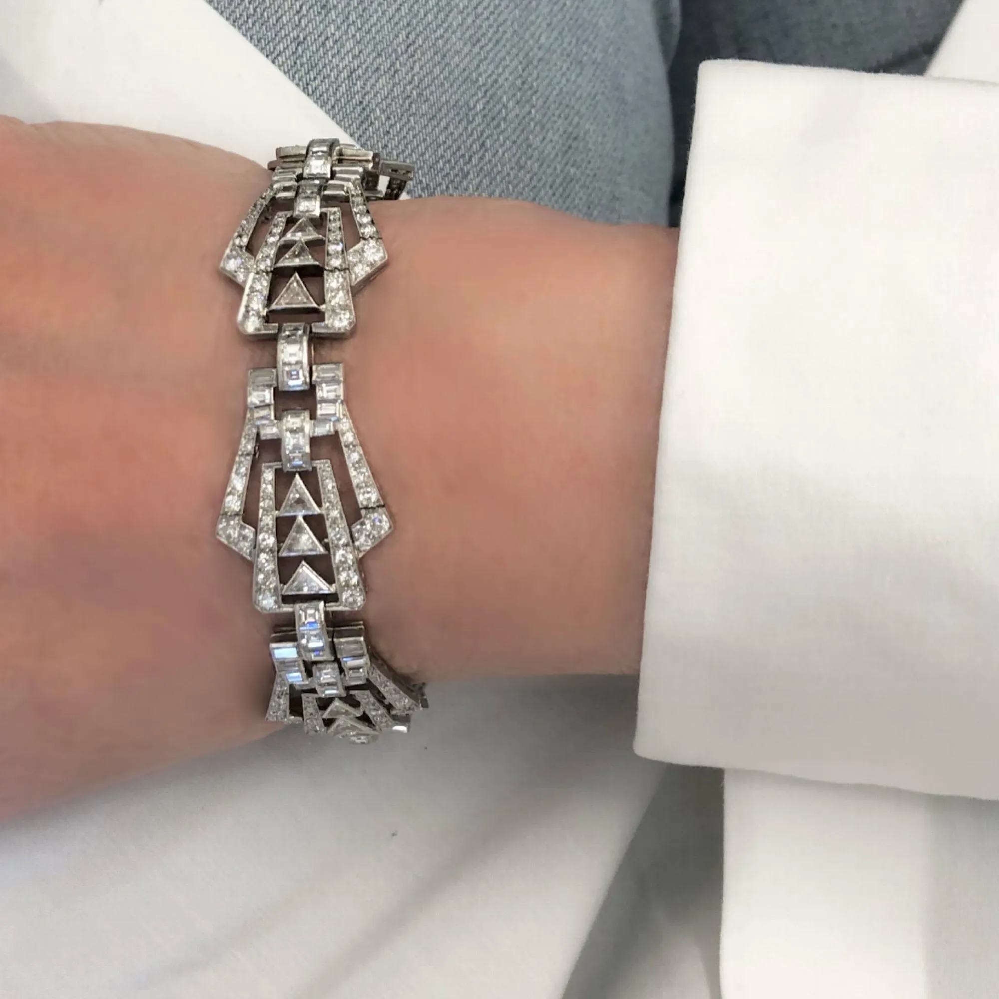 Art Deco Diamond and Platinum Bracelet