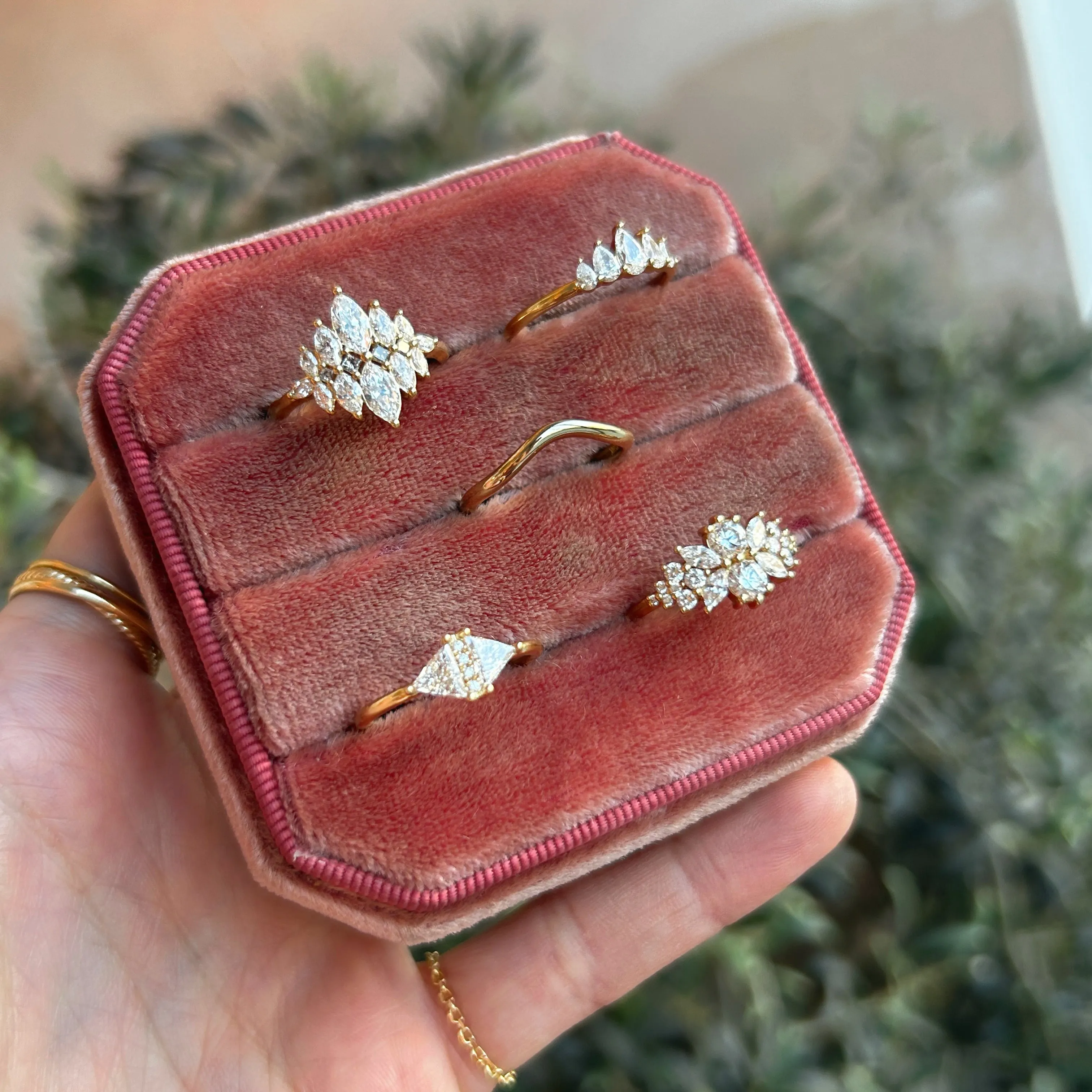 Art Deco Diamond Triangle Ring