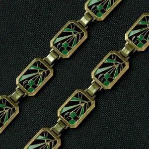 Art Deco Enamel Collar Necklace