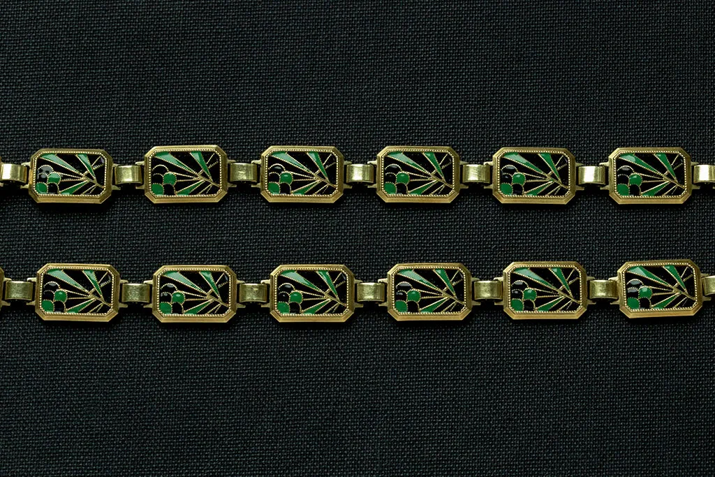 Art Deco Enamel Collar Necklace
