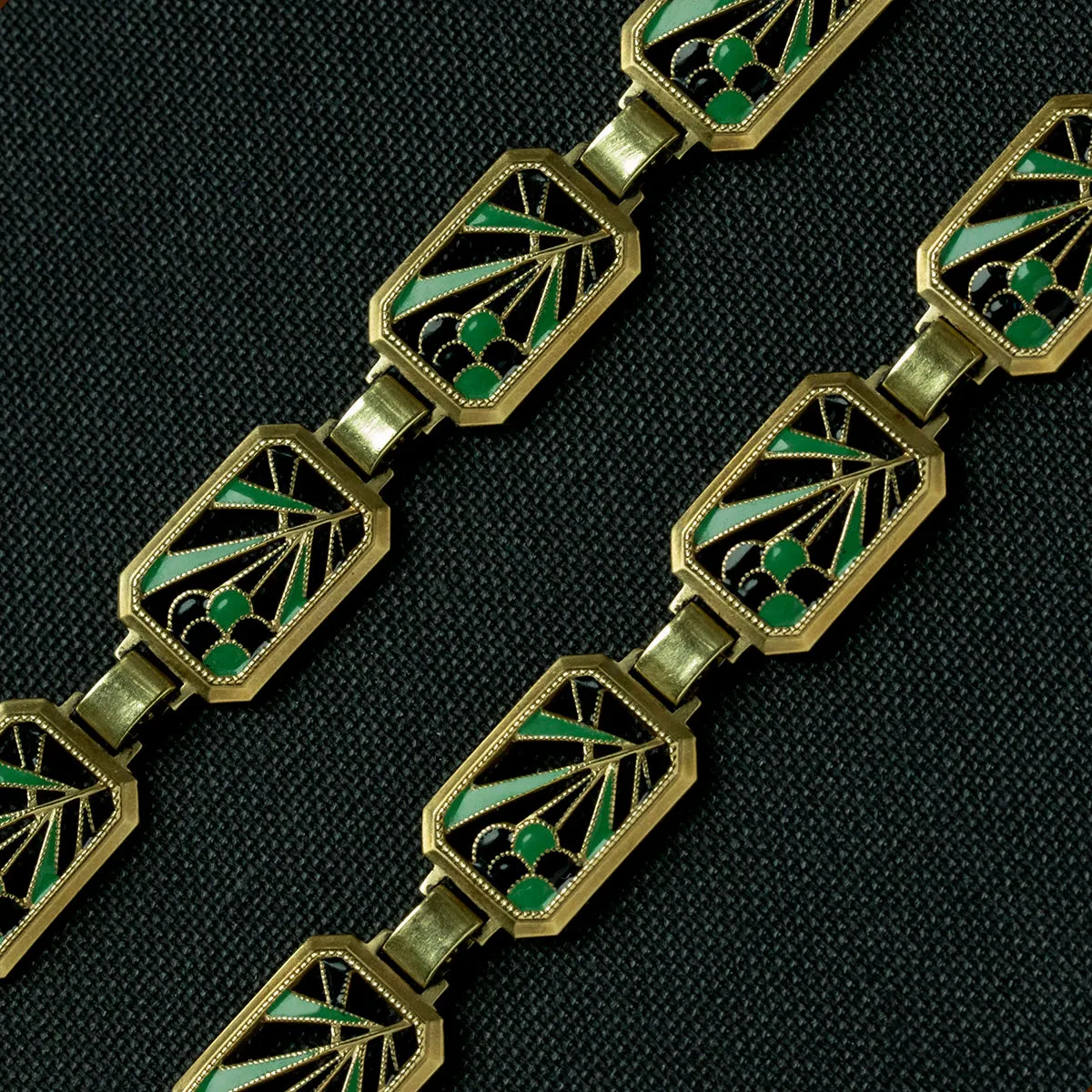 Art Deco Enamel Collar Necklace