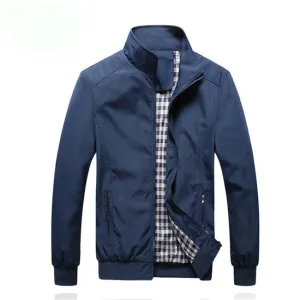 Autumn Men's Zipper Thin Jacket Collar Casual Jacket