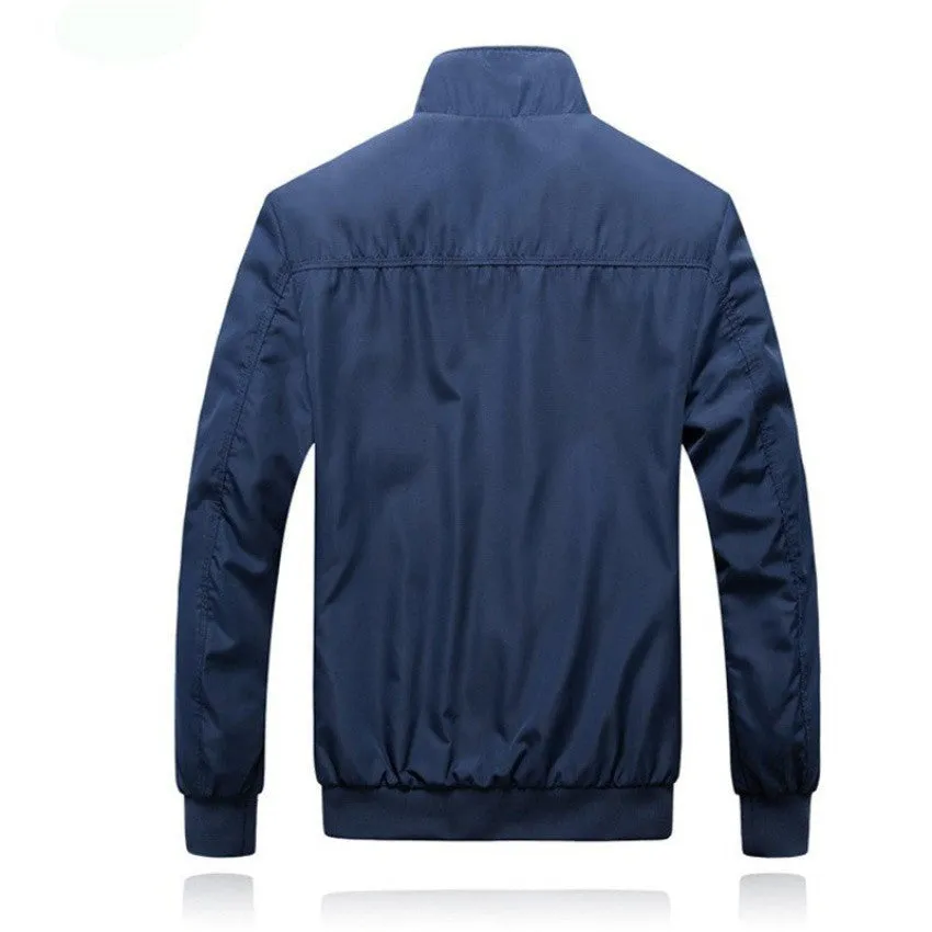 Autumn Men's Zipper Thin Jacket Collar Casual Jacket