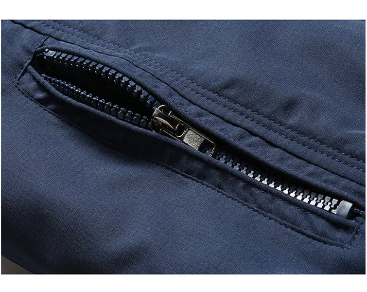 Autumn Men's Zipper Thin Jacket Collar Casual Jacket