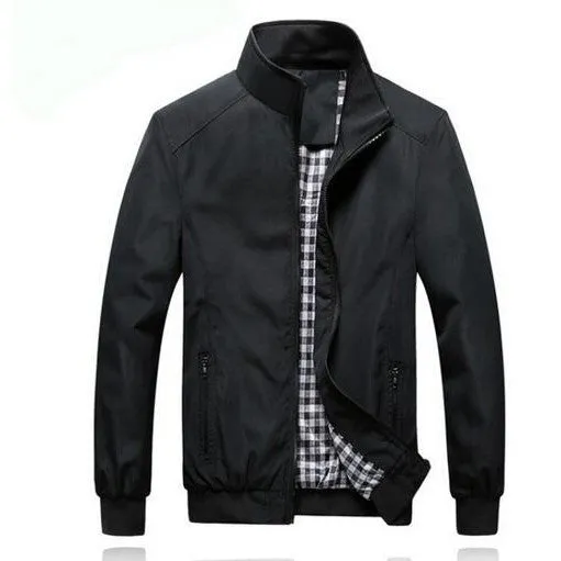 Autumn Men's Zipper Thin Jacket Collar Casual Jacket