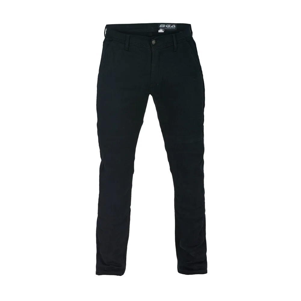 Bikers Gear Australia Stork Motorcycle Kevlar Lined Chinos Pants Black Stretch
