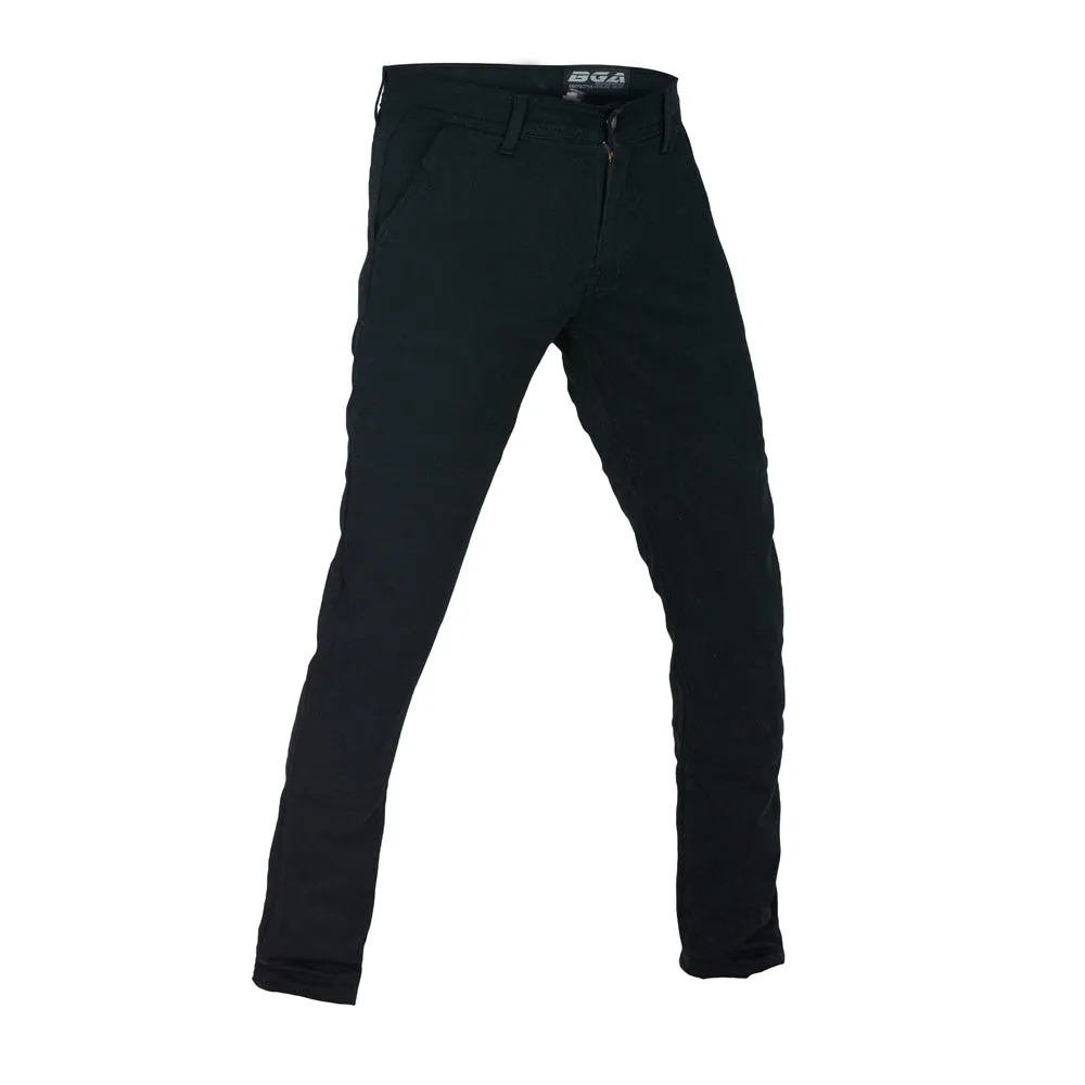 Bikers Gear Australia Stork Motorcycle Kevlar Lined Chinos Pants Black Stretch