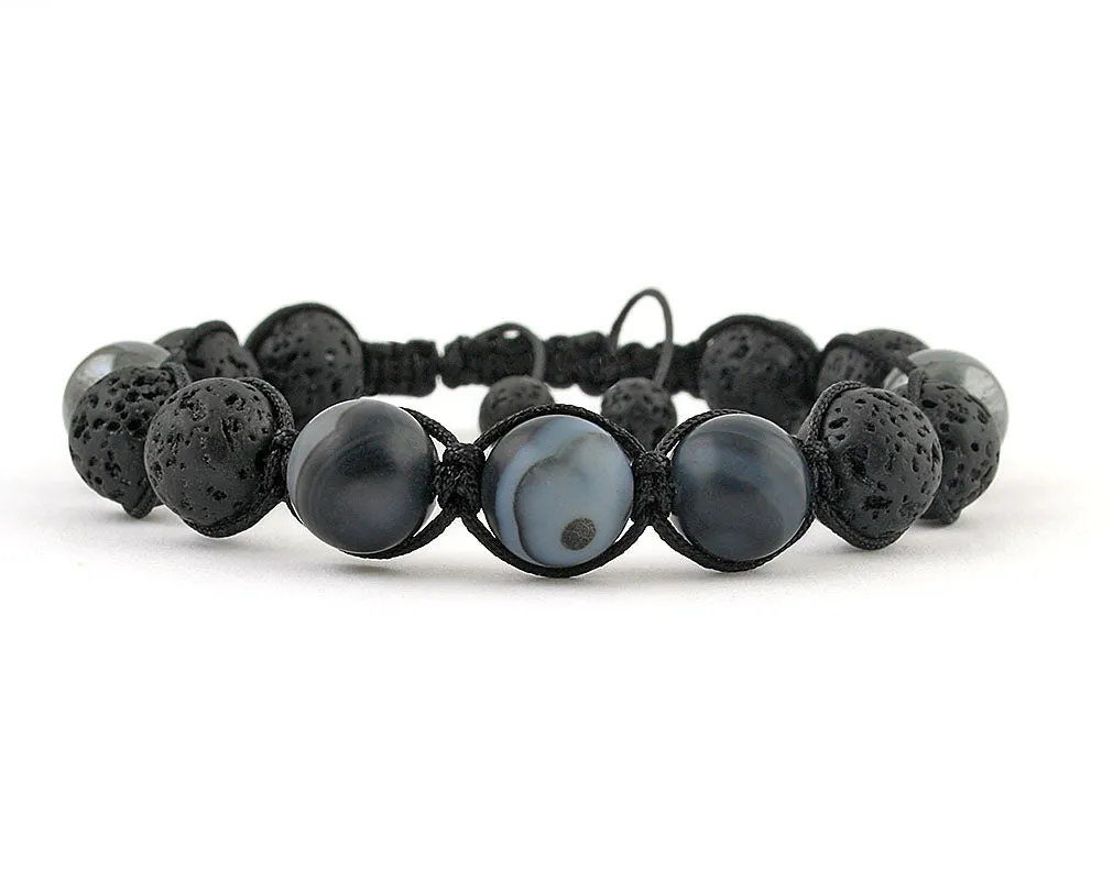 Black Men's macrame bracelet