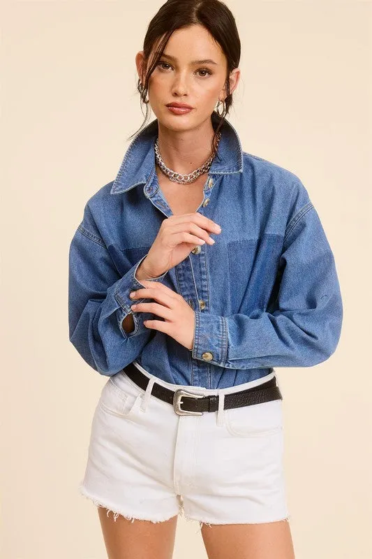 BLUEBONNET DENIM TOP