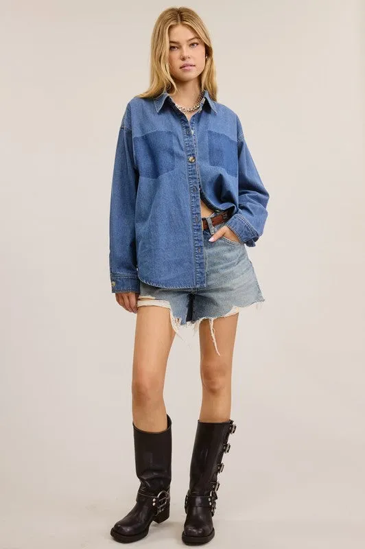 BLUEBONNET DENIM TOP
