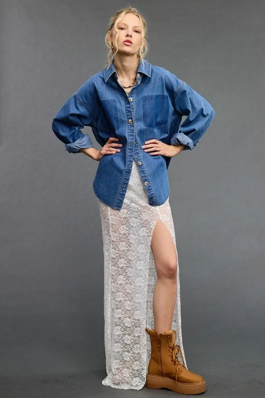BLUEBONNET DENIM TOP