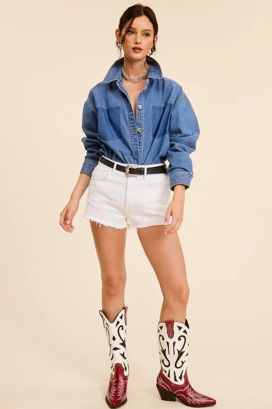 BLUEBONNET DENIM TOP