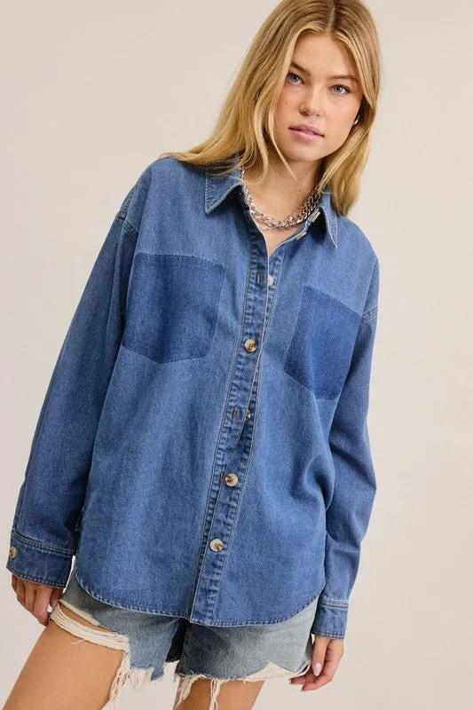 BLUEBONNET DENIM TOP