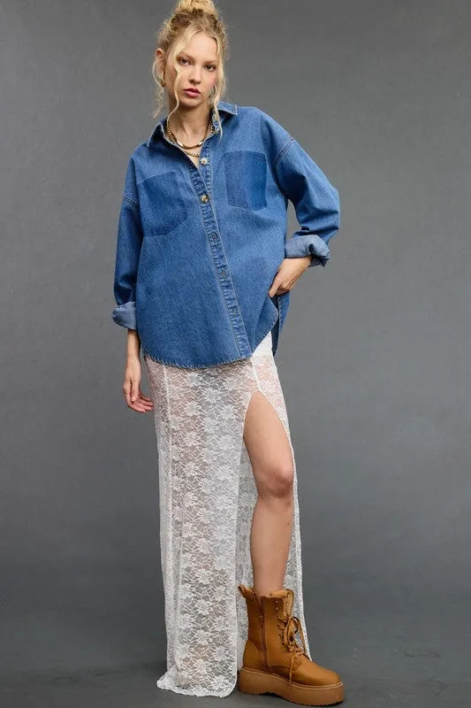 BLUEBONNET DENIM TOP