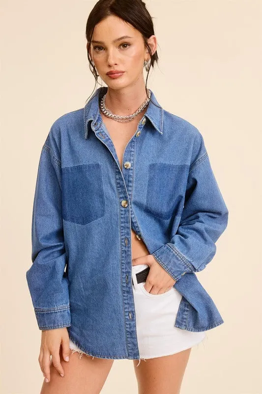 BLUEBONNET DENIM TOP