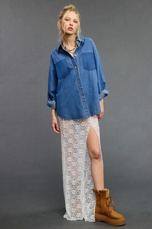 BLUEBONNET DENIM TOP