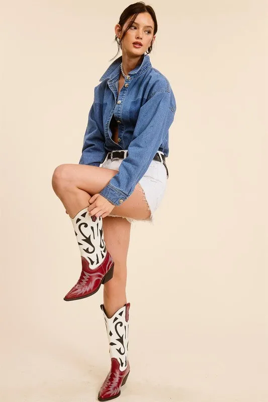 BLUEBONNET DENIM TOP