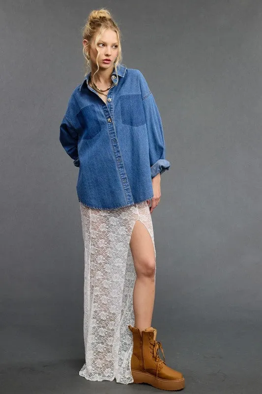 BLUEBONNET DENIM TOP