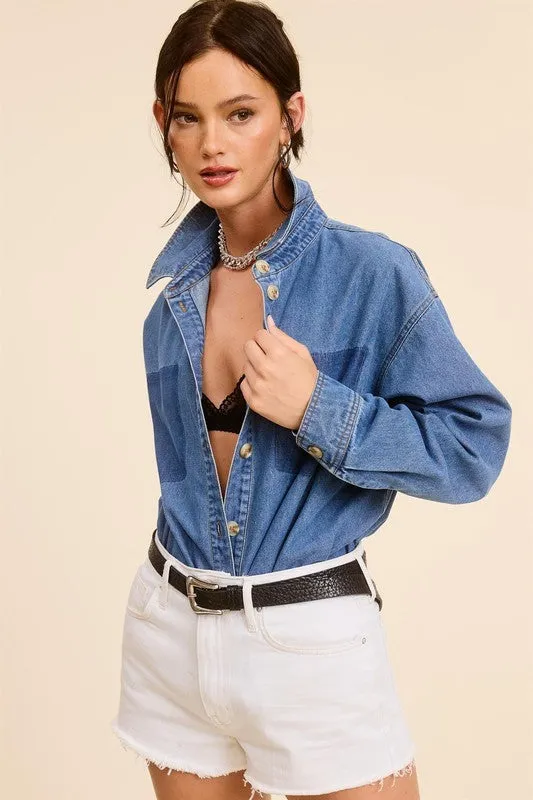 BLUEBONNET DENIM TOP