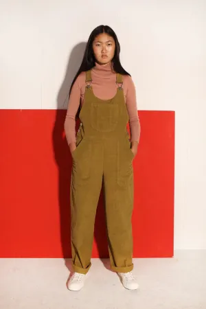 Bryson Dungaree in chartreuse corduroy