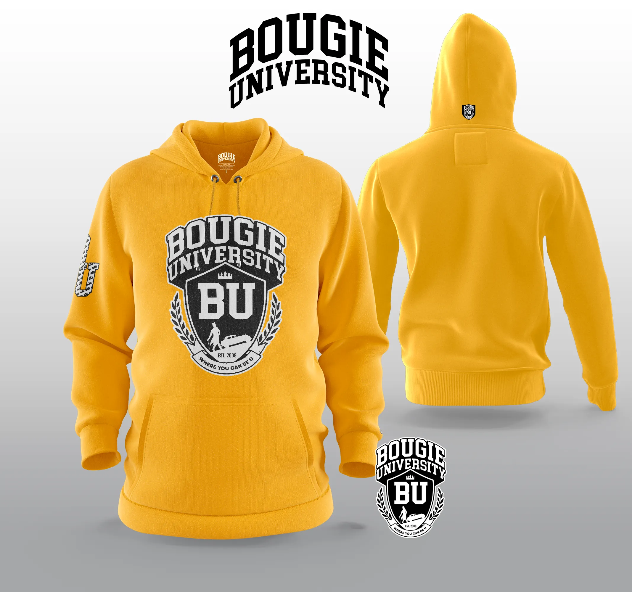 BU Men's Military Green Hoodie