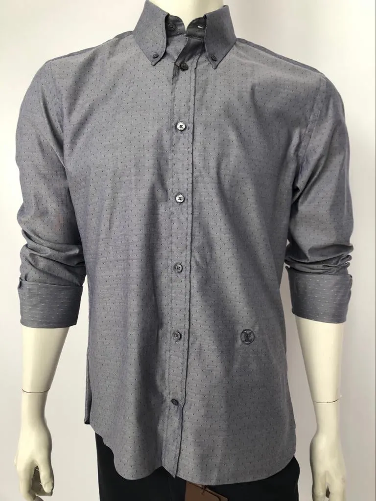 Button Down Emblem Shirt