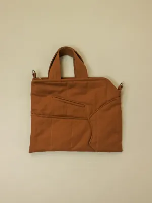 canvas puffer tote with zipper