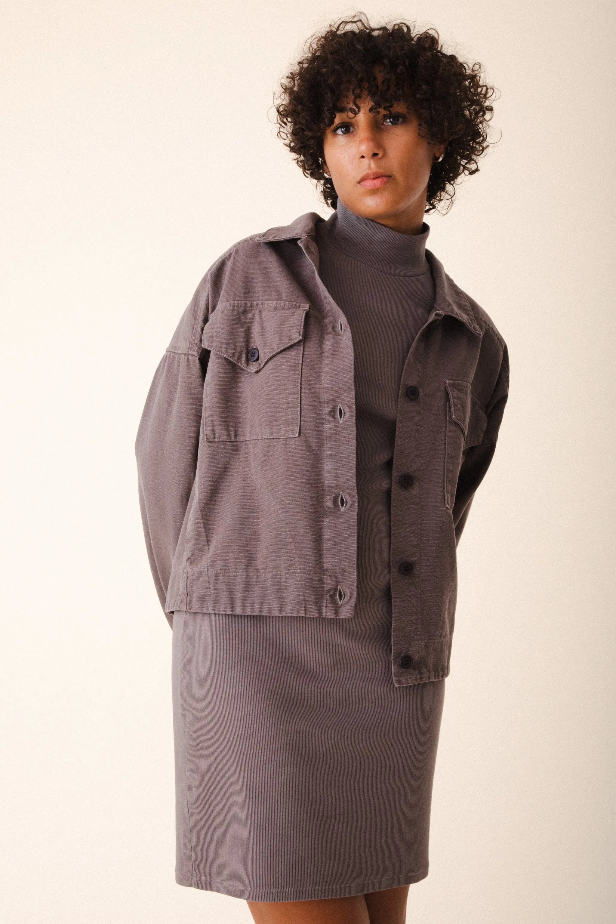Canvas Utility Jacket in Dior Gray