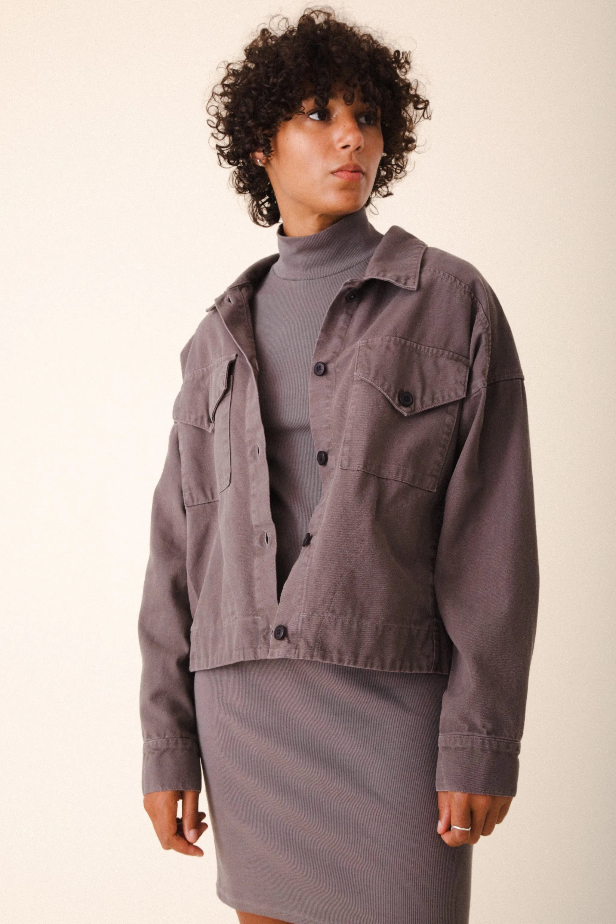 Canvas Utility Jacket in Dior Gray