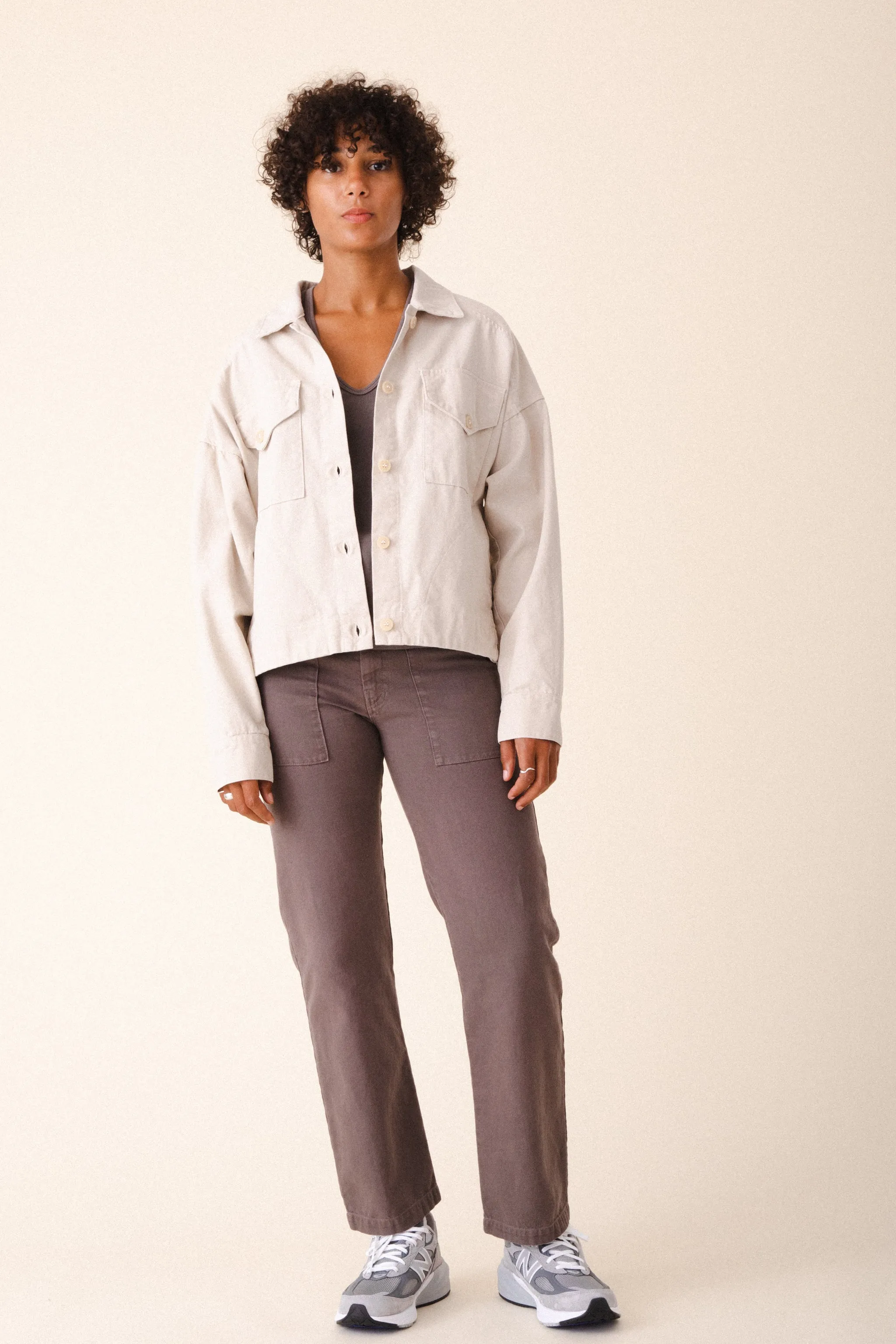 Canvas Utility Jacket in Natural