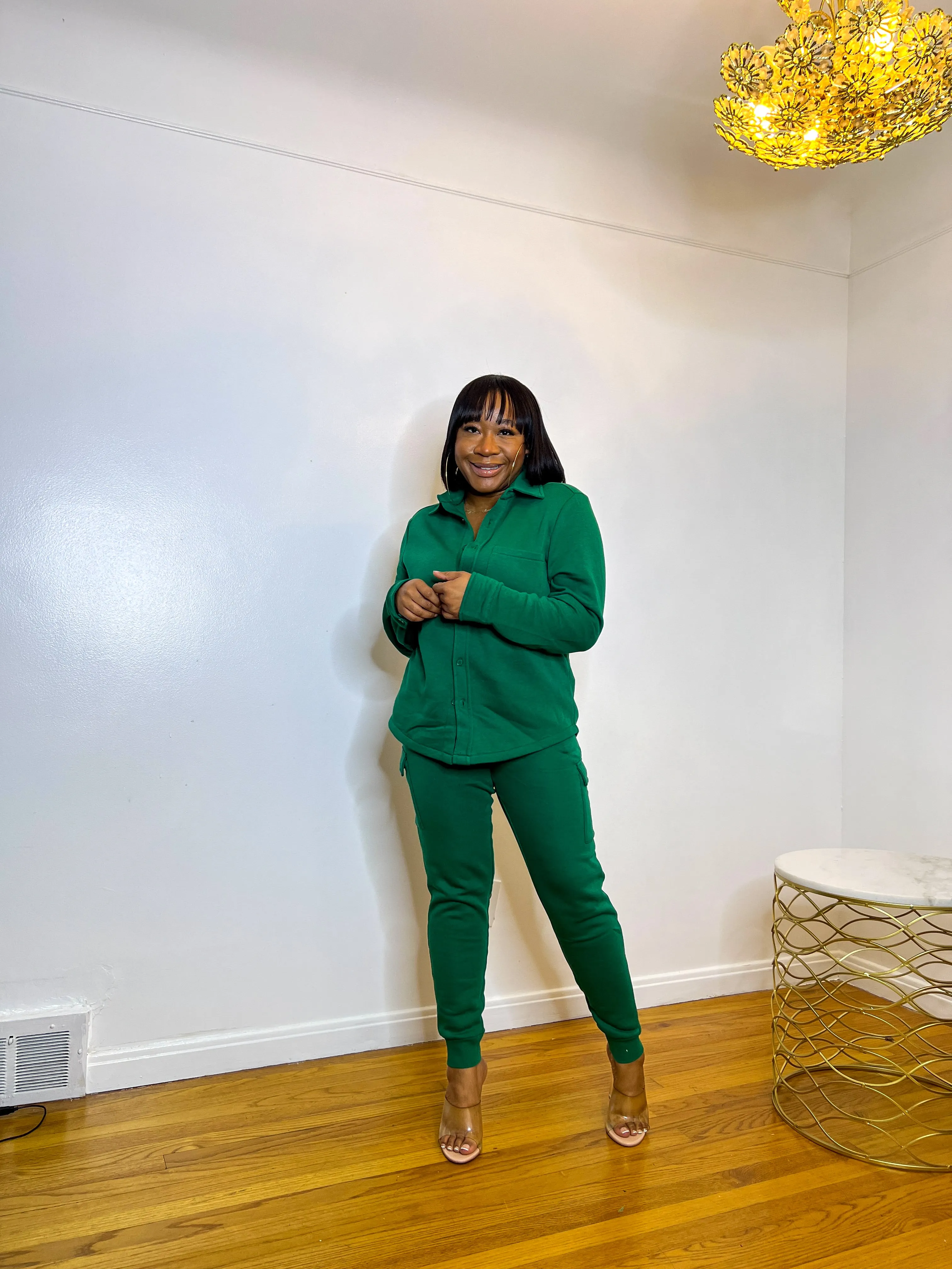 Cargo Jogger Set-Green