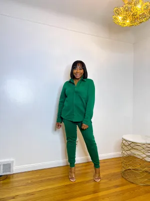Cargo Jogger Set-Green