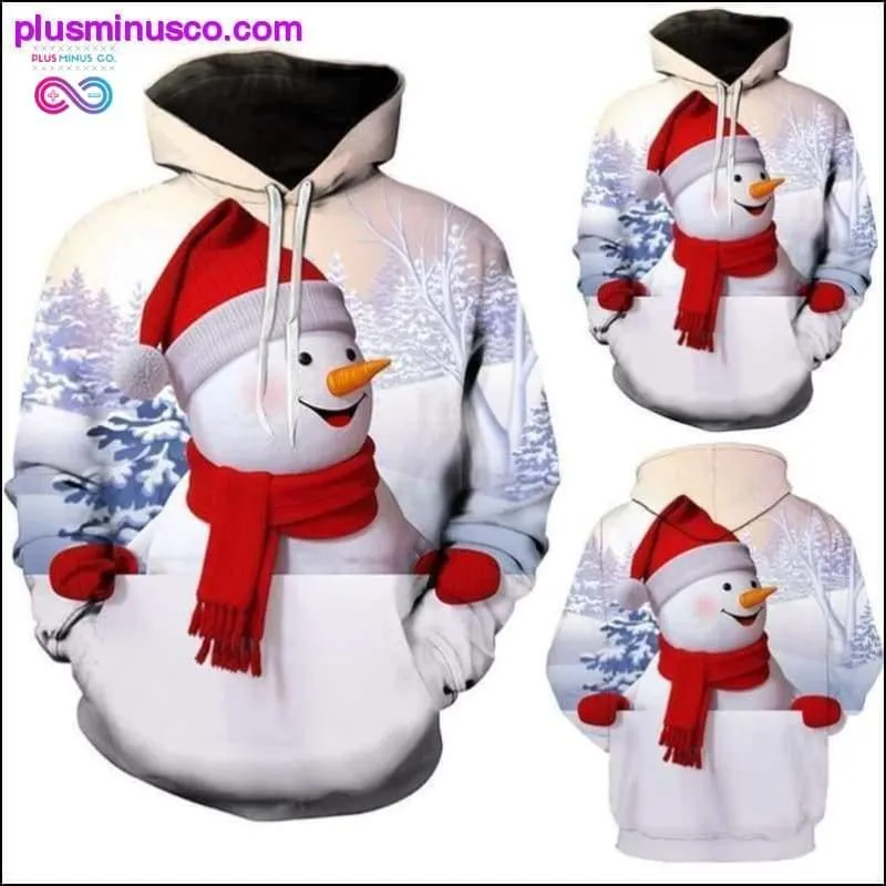 Christmas Elk Snowman Men's Sweatshirt