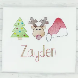 Christmas - Seasonal - Tree, Reindeer, Santa